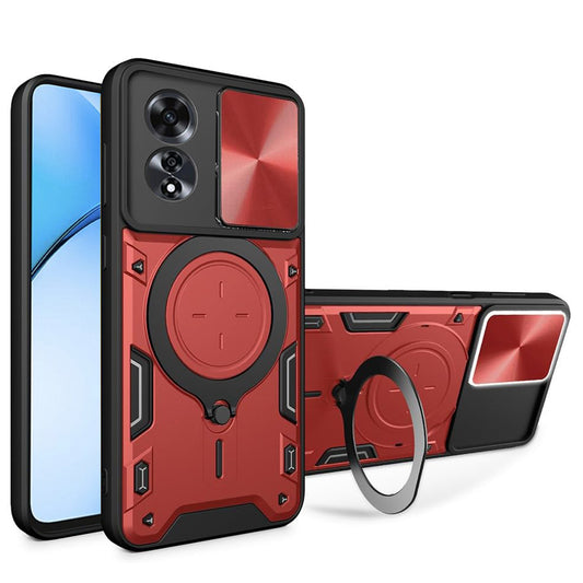 Cover til Oppo A60, Techsuit, CamGuard Pro, Rød
