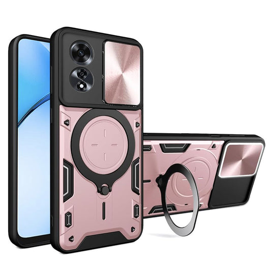Cover til Oppo A60, Techsuit, CamGuard Pro, Lyserød Guld