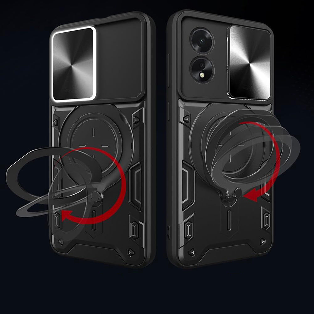 Cover til Oppo A60, Techsuit, CamGuard Pro, Lyserød Guld