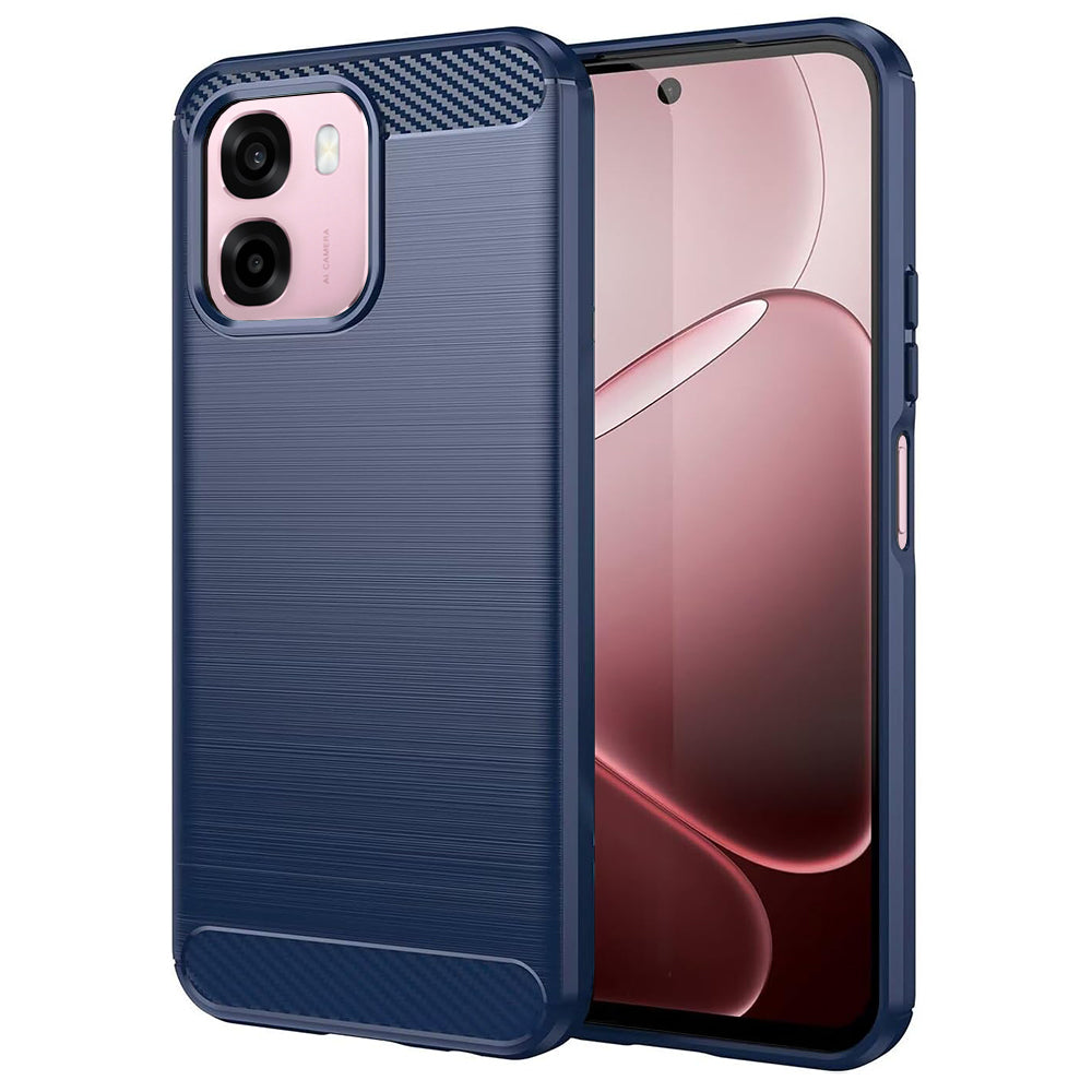 Cover til Oppo A6k 4G / A6x 4G / A6x / A6 4G, Techsuit, Carbon, Blå