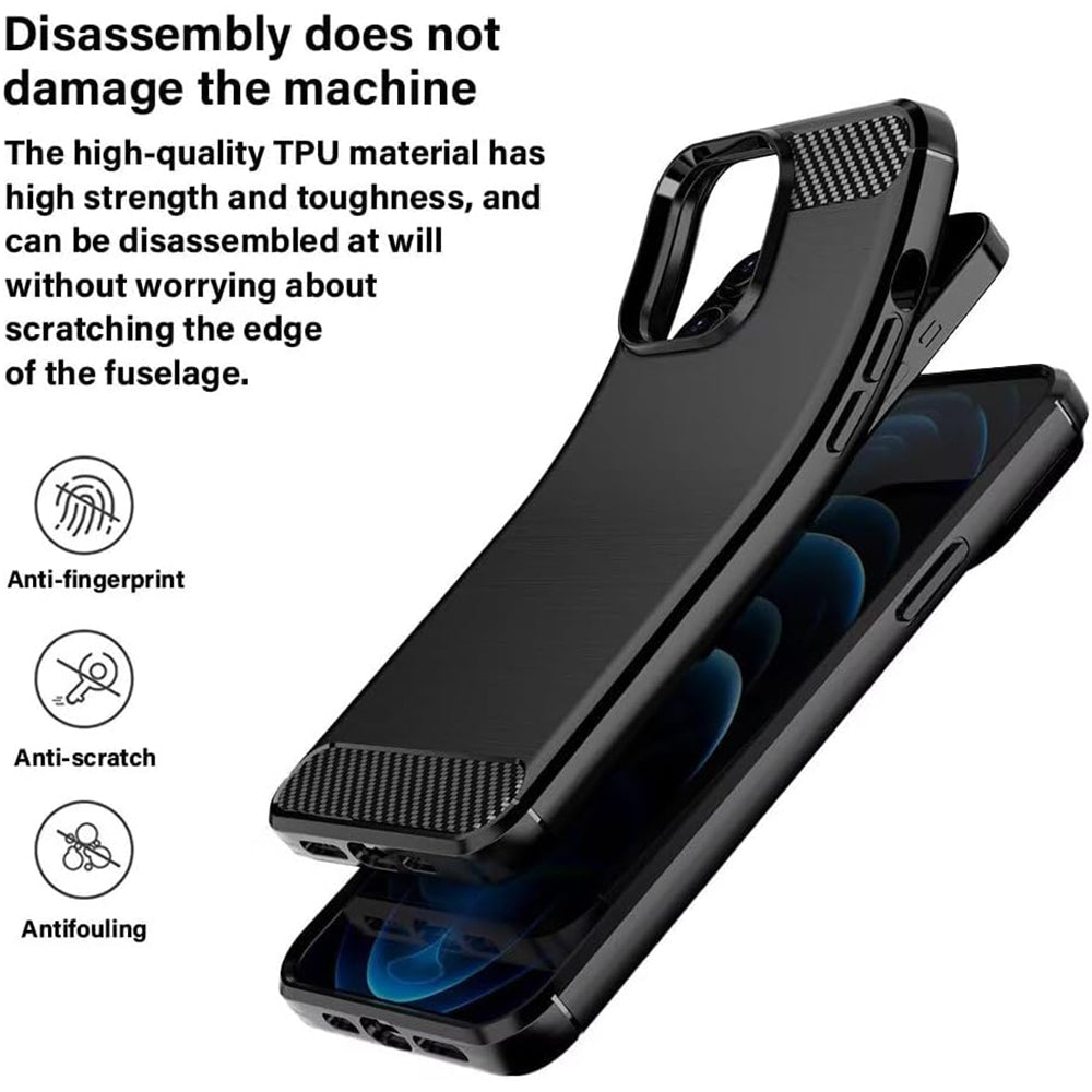 Cover til Oppo A6k 4G / A6x 4G / A6x / A6 4G, Techsuit, Carbon, Blå