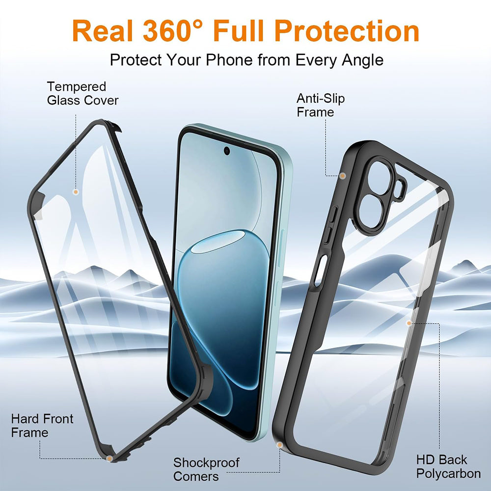 Cover til Oppo A6k 4G / A6x 4G / A6x, Techsuit, ColorVerse 360, Sort