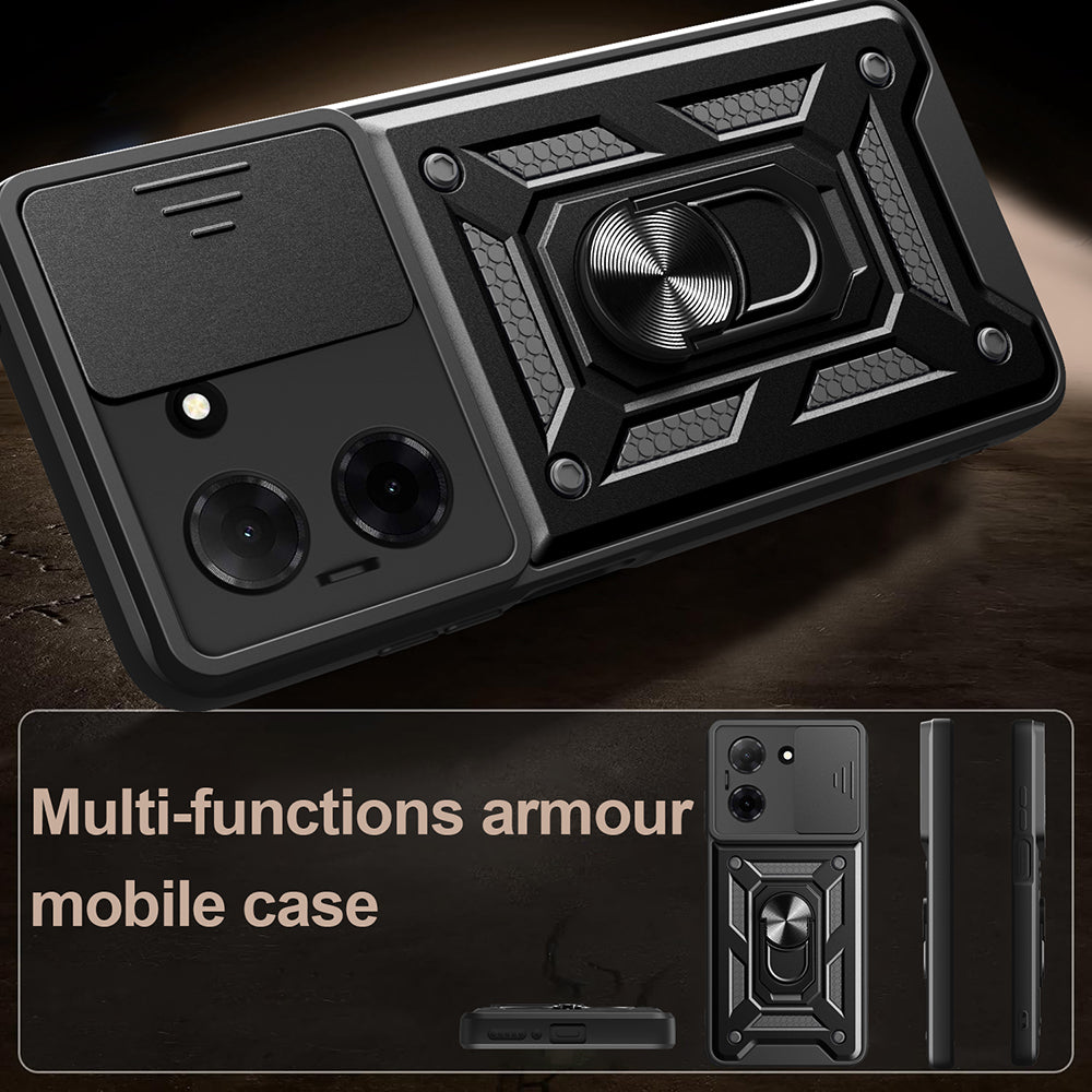 Etui til Oppo A6x 4G / A6x, Techsuit, CamShield, Sort