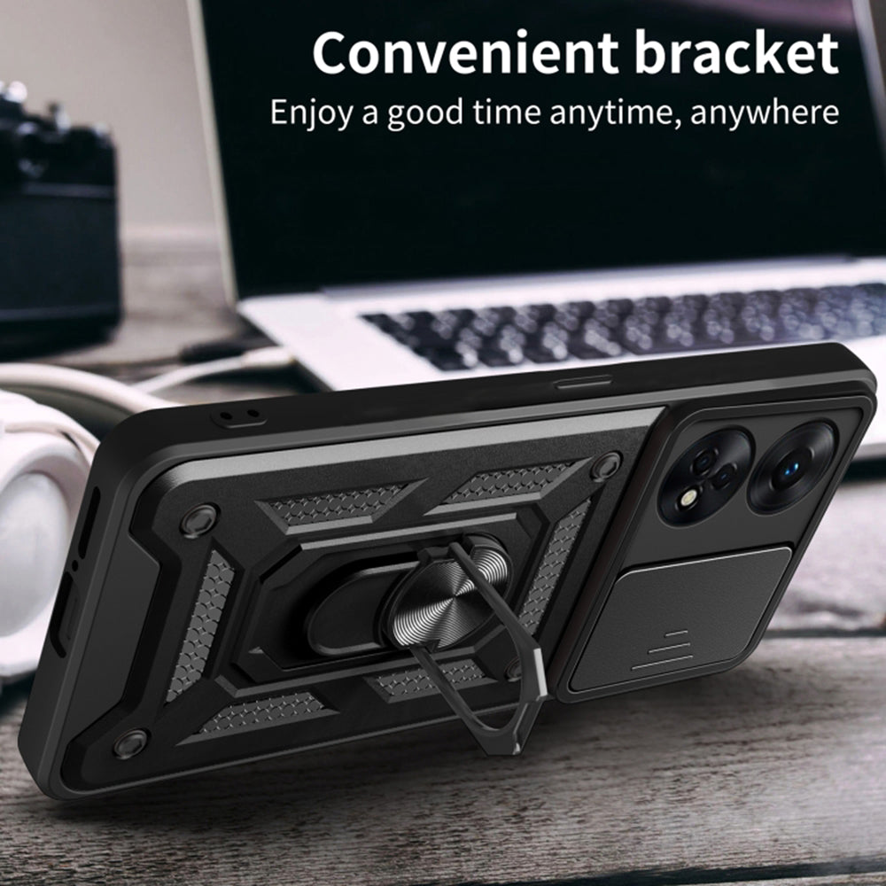Cover til Oppo A78 4G, Techsuit, CamShield, Sort