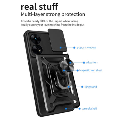 Cover til Oppo A78 4G, Techsuit, CamShield, Sort