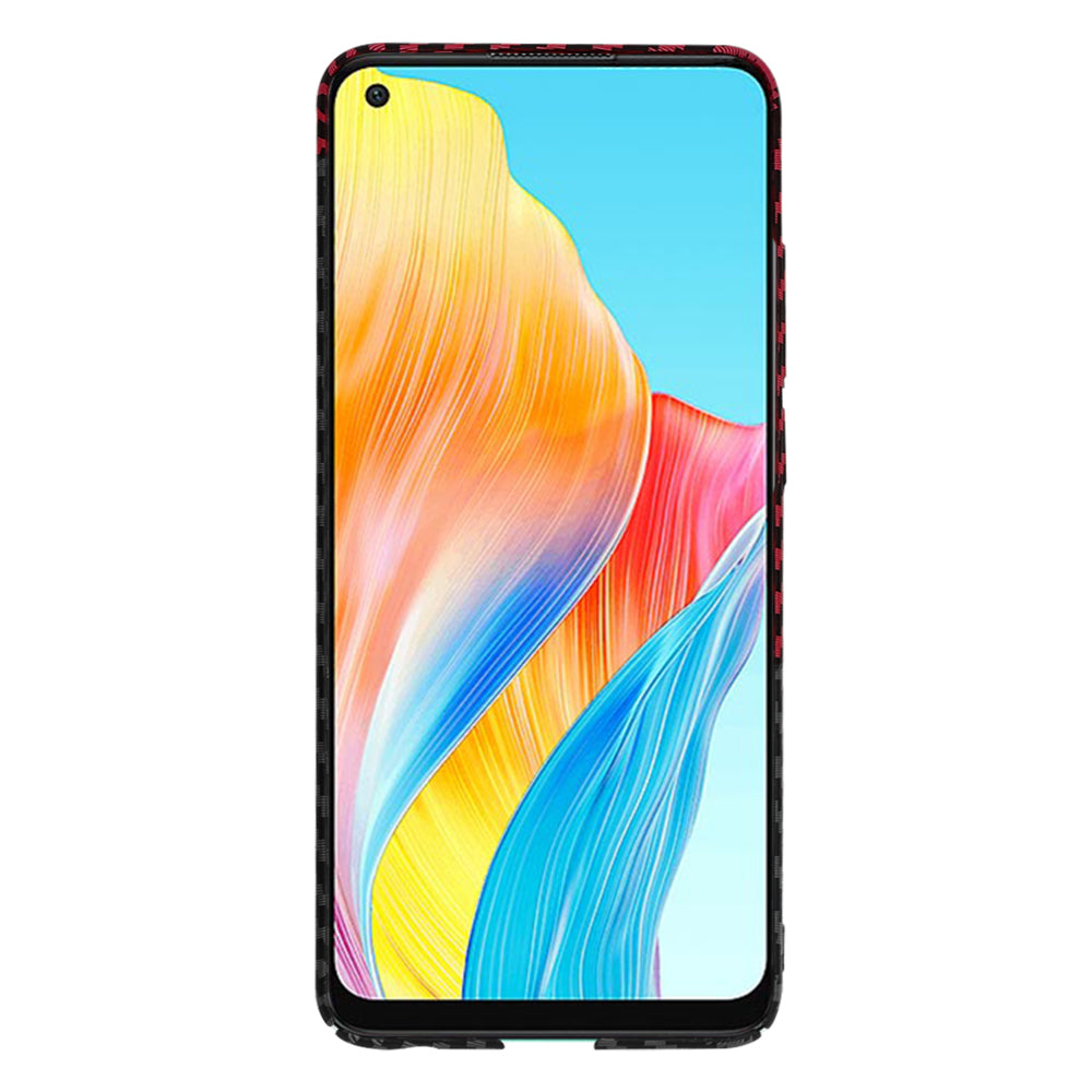 Cover til Oppo A78 4G, Techsuit, Carbonite FiberShell, Sort Rød