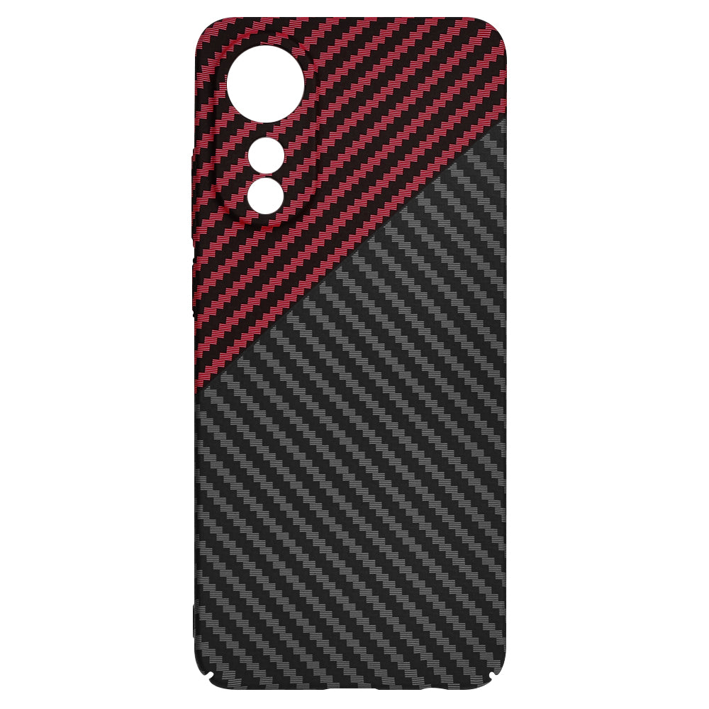 Cover til Oppo A78 4G, Techsuit, Carbonite FiberShell, Sort Rød