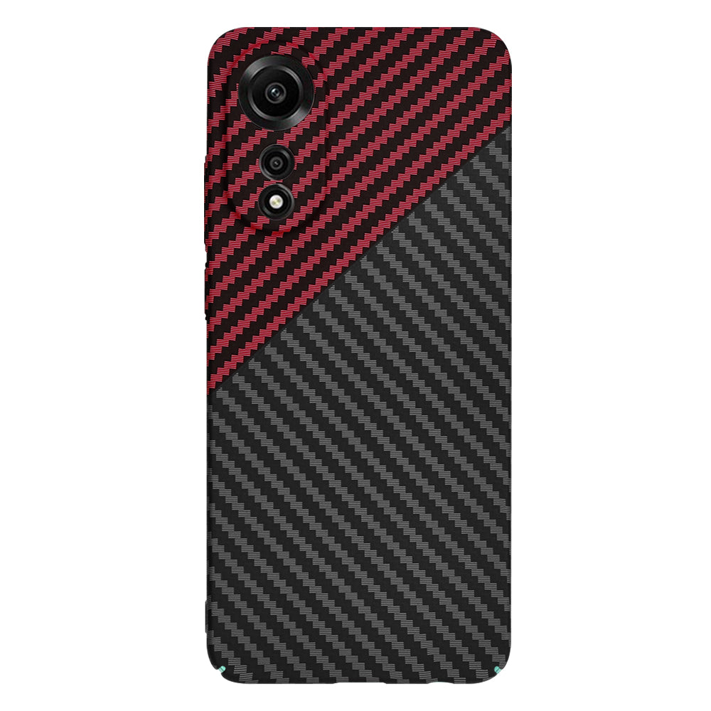 Cover til Oppo A78 4G, Techsuit, Carbonite FiberShell, Sort Rød