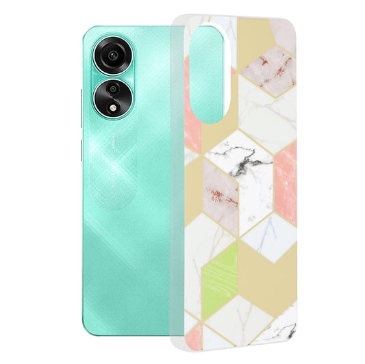 Cover til Oppo A78 4G, Techsuit, Marble, Lilla