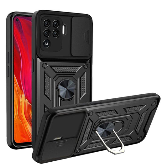 Cover til Oppo A94 / Reno5 Lite, Techsuit, CamShield, Sort