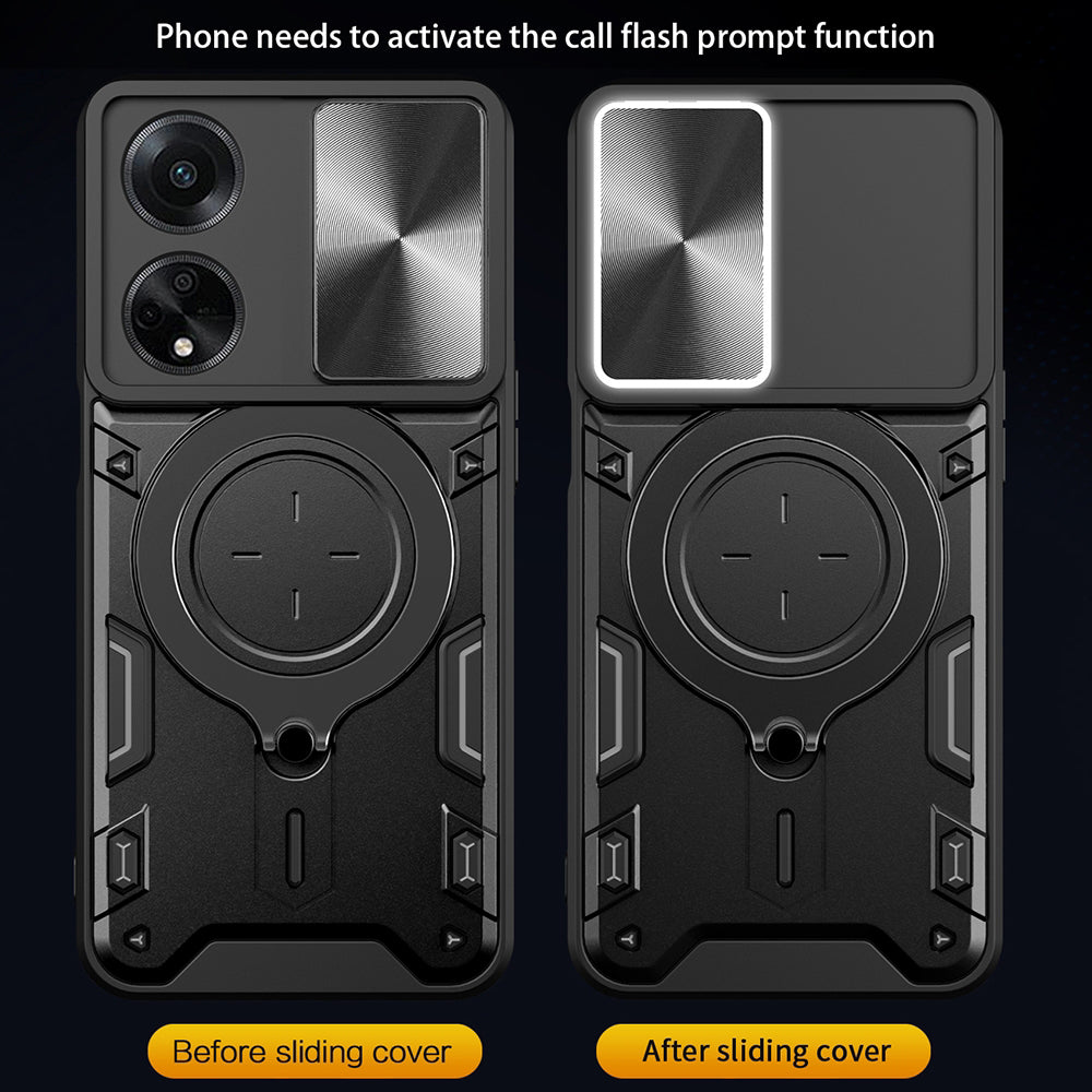 Cover til Oppo A98, Techsuit, CamGuard Pro, Sort