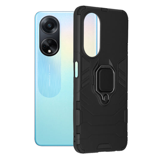 Cover til Oppo A98, Techsuit, Shield, Sort