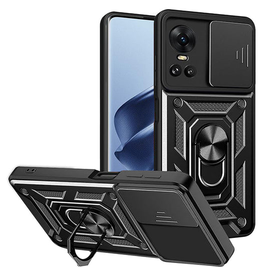 Cover til Oppo Reno10 / Reno10 Pro, Techsuit, CamShield, Sort