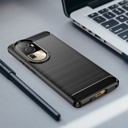 Cover til Oppo Reno10 / Reno10 Pro, Techsuit, Carbon, Sort