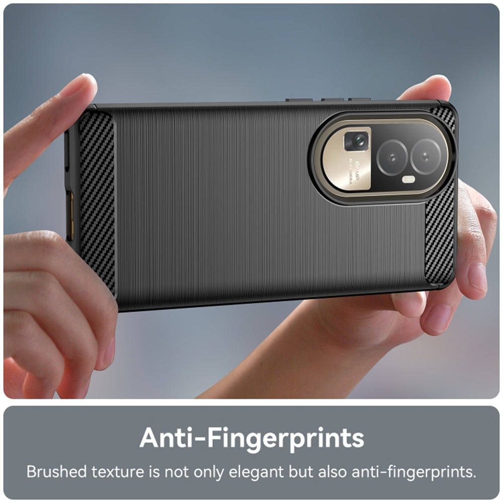 Cover til Oppo Reno10 / Reno10 Pro, Techsuit, Carbon, Sort
