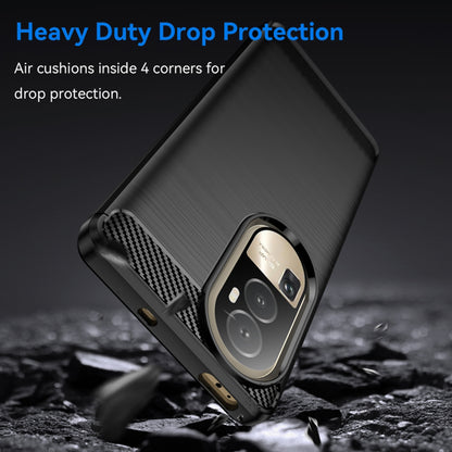 Cover til Oppo Reno10 / Reno10 Pro, Techsuit, Carbon, Sort
