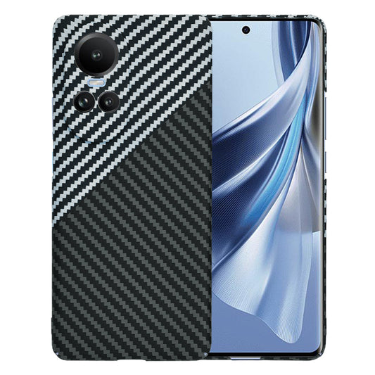 Cover til Oppo Reno10 / Reno10 Pro, Techsuit, Carbonite FiberShell, Sort Grå
