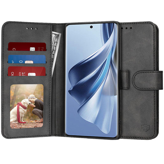 Cover til Oppo Reno10 / Reno10 Pro, Techsuit, Diary Book, Sort