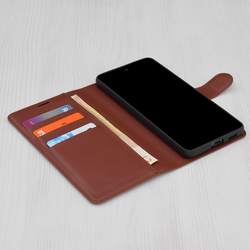 Case for Oppo Reno10 / Reno10 Pro, Techsuit, Leather Folio, Brown