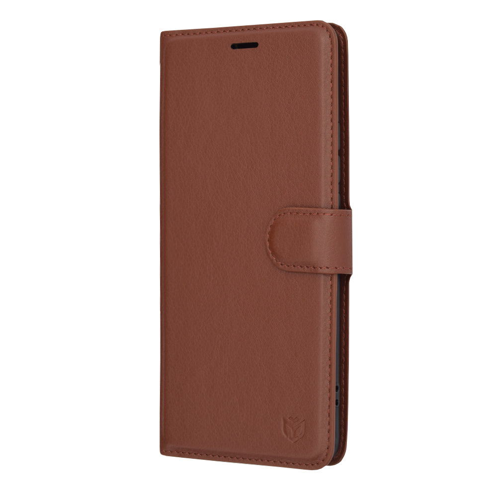 Case for Oppo Reno10 / Reno10 Pro, Techsuit, Leather Folio, Brown