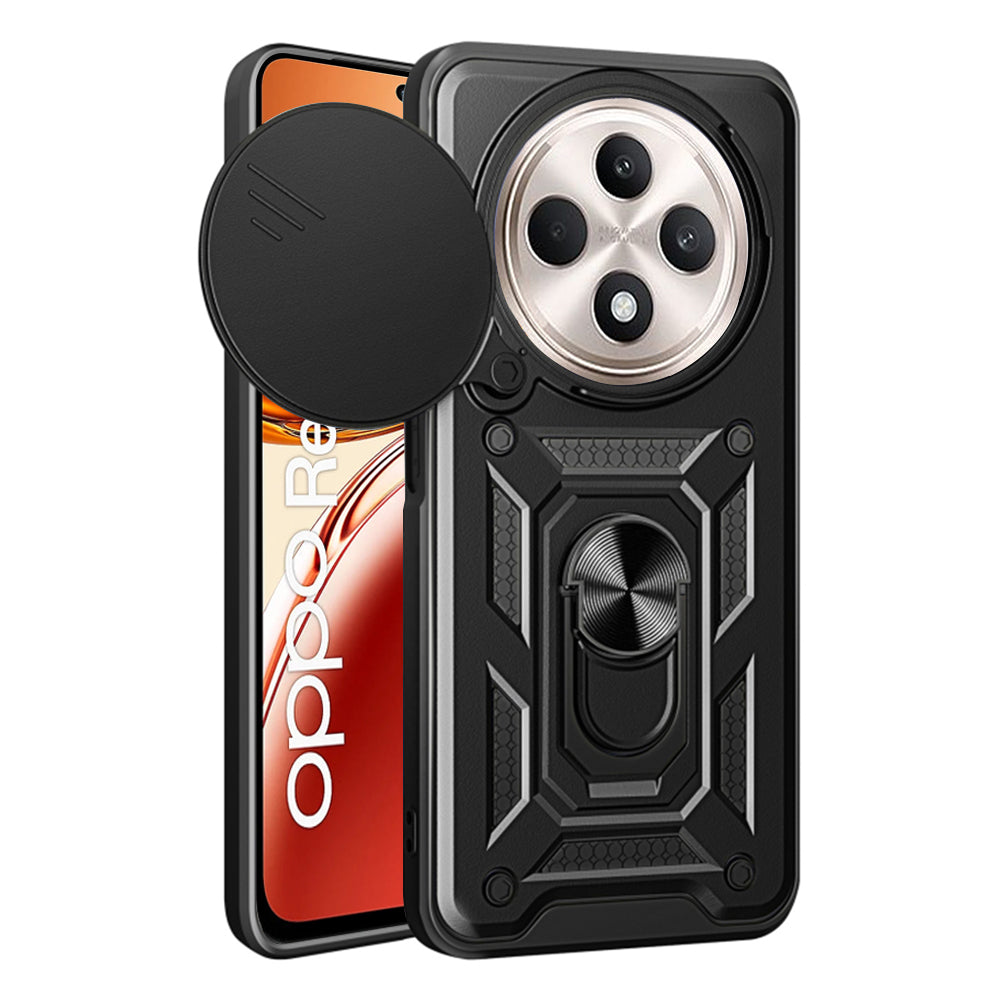 Cover til Oppo Reno12 FS 5G / Reno12 FS 4G / Reno12 F 4G / Reno12 F, Techsuit, CamShield, Sort