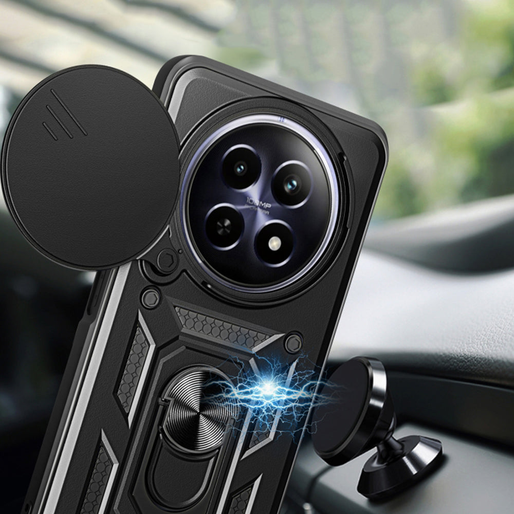 Cover til Oppo Reno12 FS 5G / Reno12 FS 4G / Reno12 F 4G / Reno12 F, Techsuit, CamShield, Sort