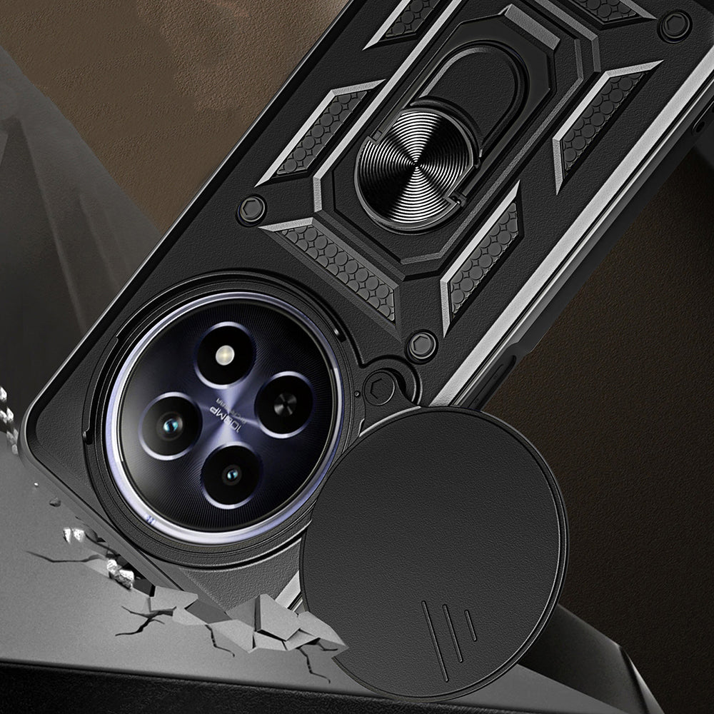Cover til Oppo Reno12 FS 5G / Reno12 FS 4G / Reno12 F 4G / Reno12 F, Techsuit, CamShield, Sort