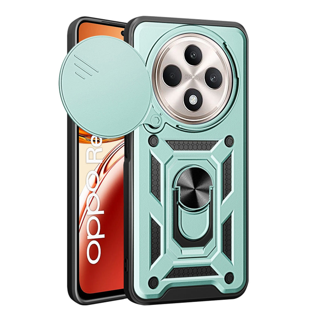 Cover til Oppo Reno12 FS 5G / Reno12 FS 4G / Reno12 F 4G / Reno12 F, Techsuit, CamShield, Grøn