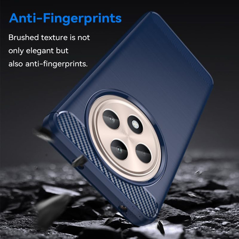 Cover til Oppo Reno12 FS 5G / Reno12 FS 4G / Reno12 F 4G / Reno12 F, Techsuit, Carbon, Blå