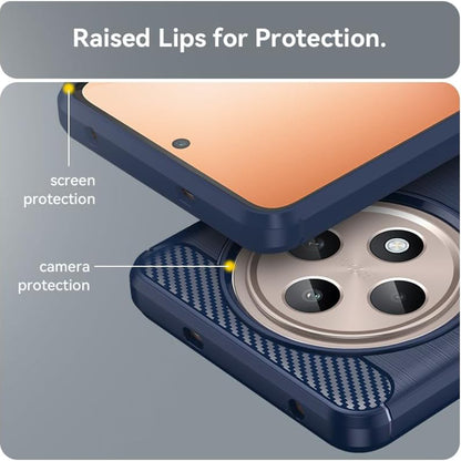 Cover til Oppo Reno12 FS 5G / Reno12 FS 4G / Reno12 F 4G / Reno12 F, Techsuit, Carbon, Blå
