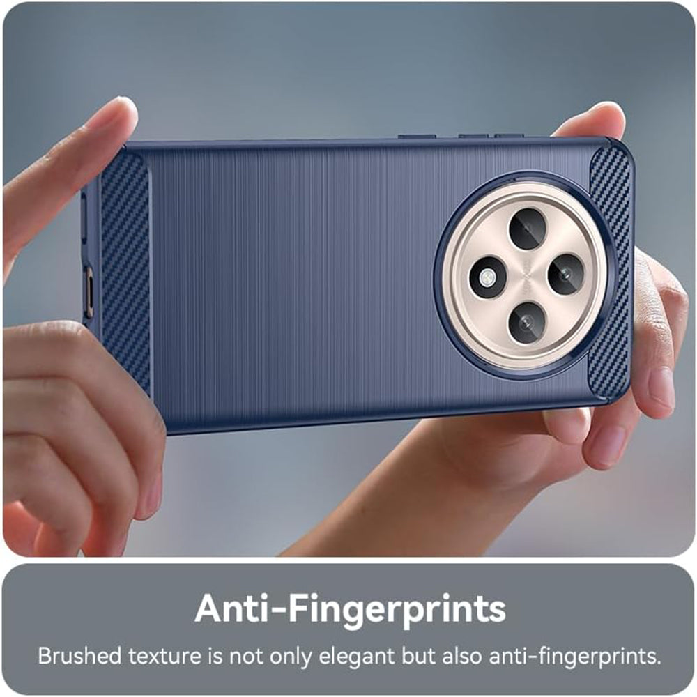 Cover til Oppo Reno12 FS 5G / Reno12 FS 4G / Reno12 F 4G / Reno12 F, Techsuit, Carbon, Blå