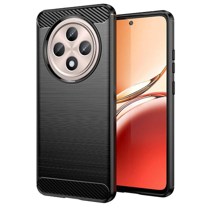 Cover til Oppo Reno12 FS 5G / Reno12 FS 4G / Reno12 F 4G / Reno12 F, Techsuit, Carbon, Sort