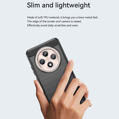 Cover til Oppo Reno12 FS 5G / Reno12 FS 4G / Reno12 F 4G / Reno12 F, Techsuit, Carbon, Sort