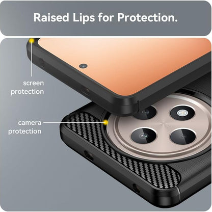 Cover til Oppo Reno12 FS 5G / Reno12 FS 4G / Reno12 F 4G / Reno12 F, Techsuit, Carbon, Sort