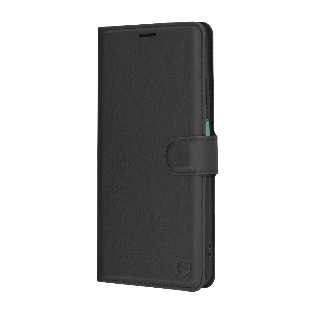 Cover til Oppo Reno12 FS 5G / Reno12 FS 4G / Reno12 F 4G / Reno12 F, Techsuit, Læder Folio, Sort