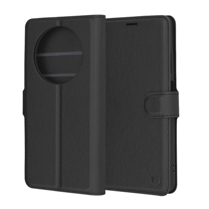 Cover til Oppo Reno12 FS 5G / Reno12 FS 4G / Reno12 F 4G / Reno12 F, Techsuit, Læder Folio, Sort