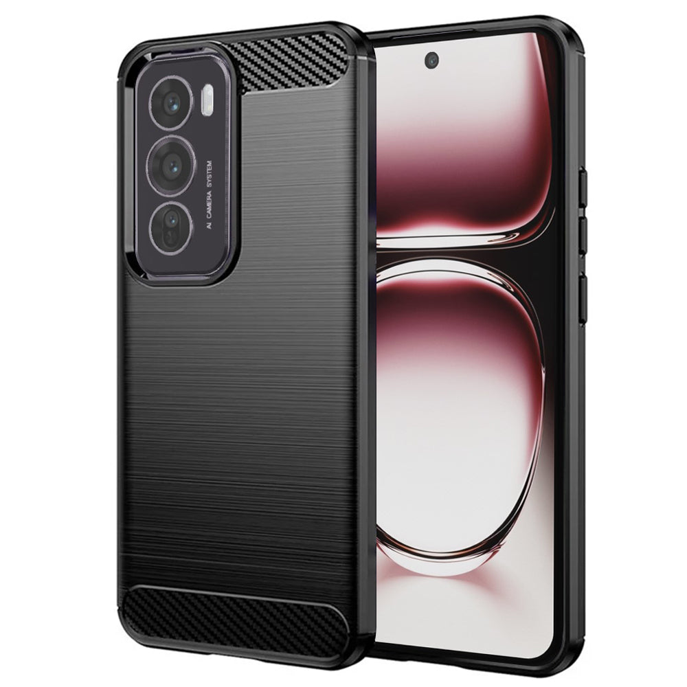 Cover til Oppo Reno12 Pro, Techsuit, Carbon, Sort
