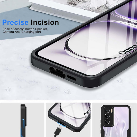 Cover til Oppo Reno12 Pro, Techsuit, ColorVerse 360, Sort