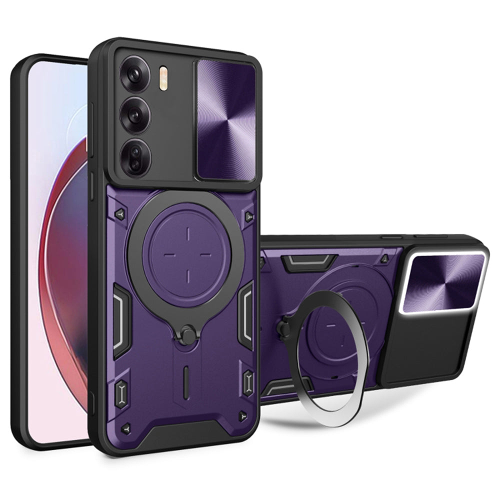 Cover til Oppo Reno12, Techsuit, CamGuard Pro, Lilla