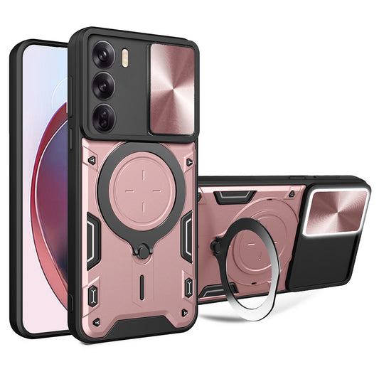 Cover til Oppo Reno12, Techsuit, CamGuard Pro, Lyserød Guld