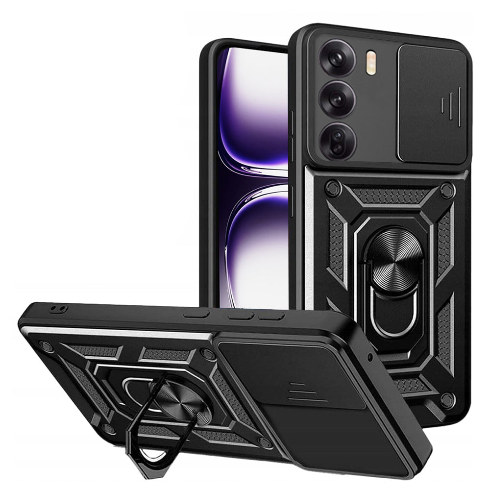 Cover til Oppo Reno12, Techsuit, CamShield, Sort