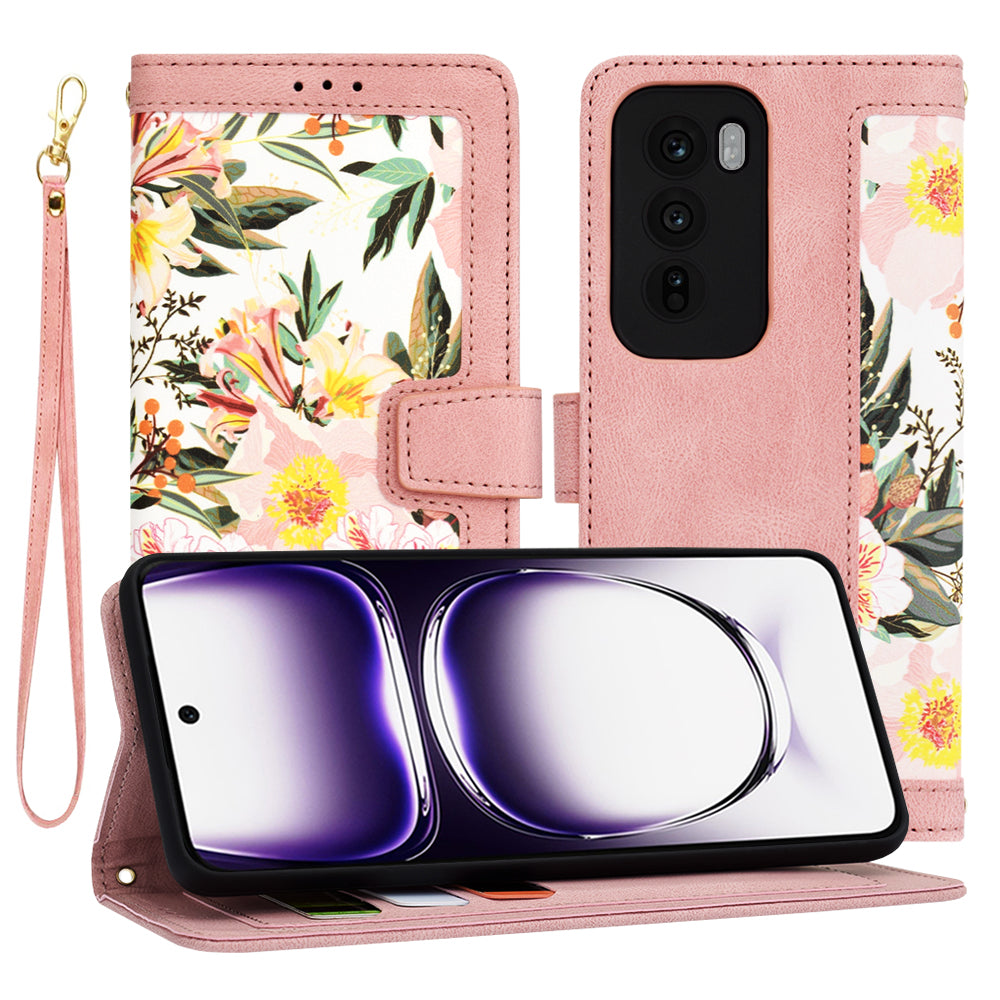 Cover til Oppo Reno12, Techsuit, FlipCraft, Pink