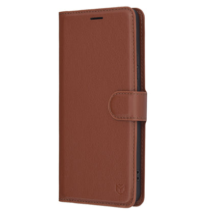 Case for Oppo Reno13 FS 5G / Reno13 F 4G / Reno13 F, Techsuit, Leather Folio, Brown
