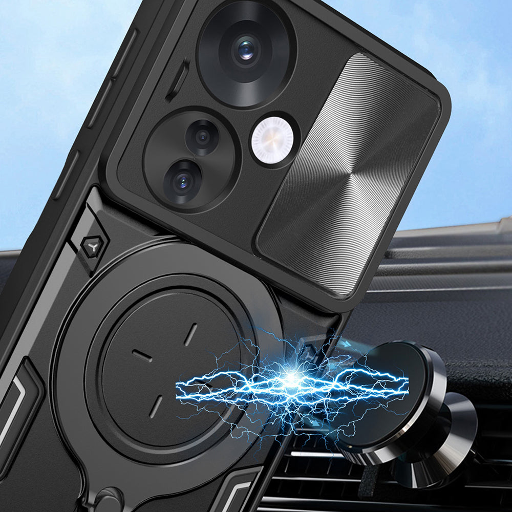 Case for Oppo Reno13 FS 5G / Reno13 F 4G / Reno13 F, Techsuit, CamGuard Pro, Black