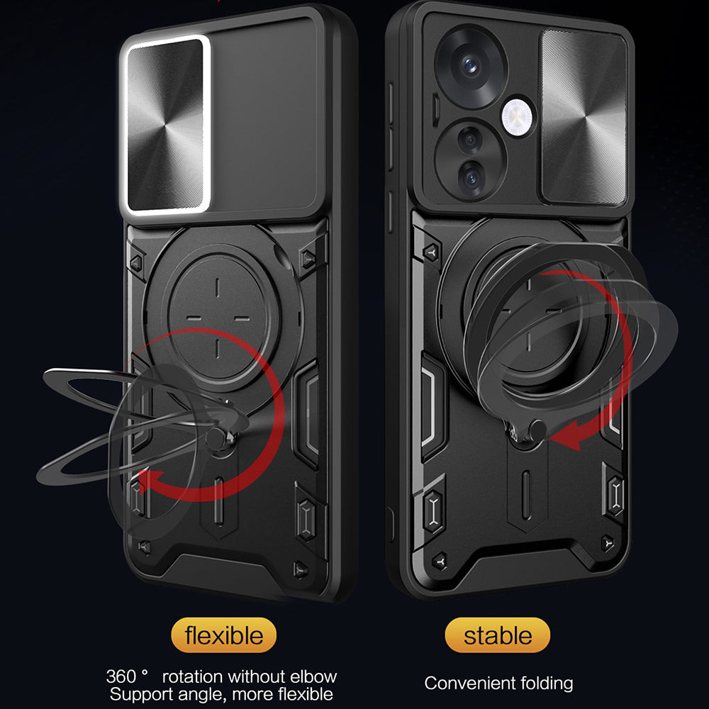 Case for Oppo Reno13 FS 5G / Reno13 F 4G / Reno13 F, Techsuit, CamGuard Pro, Black
