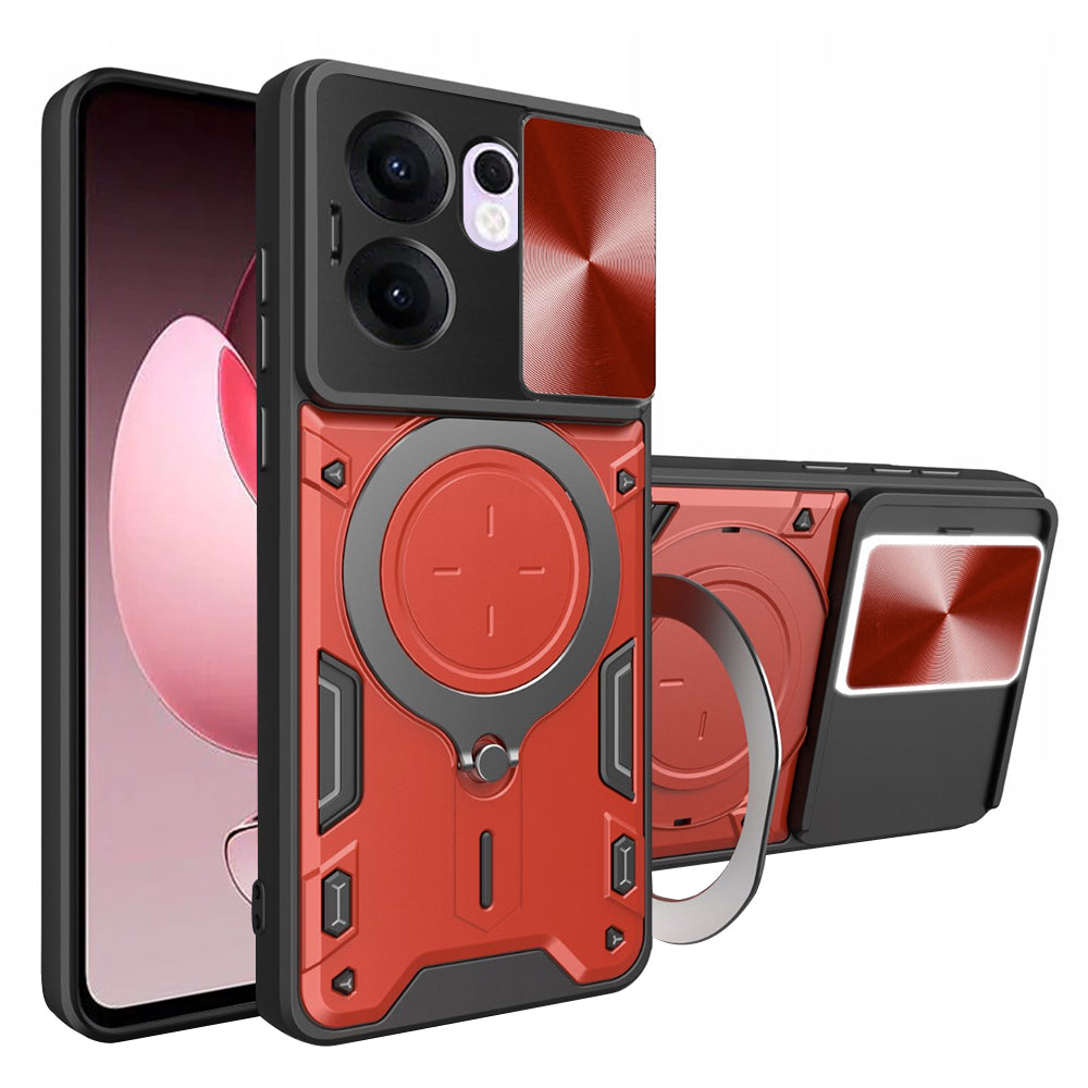 Cover til Oppo Reno13 FS 5G / Reno13 F 4G / Reno13 F, Techsuit, CamGuard Pro, Rød