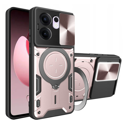 Cover til Oppo Reno13 FS 5G / Reno13 F 4G / Reno13 F, Techsuit, CamGuard Pro, Lyserød Guld