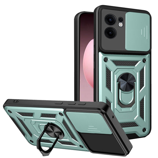Cover til Oppo Reno13 FS 5G / Reno13 F 4G / Reno13 F, Techsuit, CamShield, Grøn