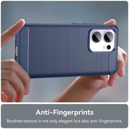 Cover til Oppo Reno13 FS 5G / Reno13 F 4G / Reno13 F, Techsuit, Carbon, Blå