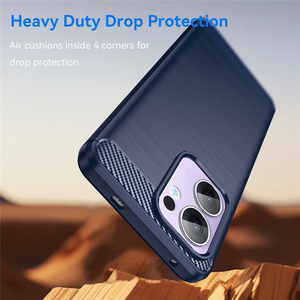 Cover til Oppo Reno13 FS 5G / Reno13 F 4G / Reno13 F, Techsuit, Carbon, Blå